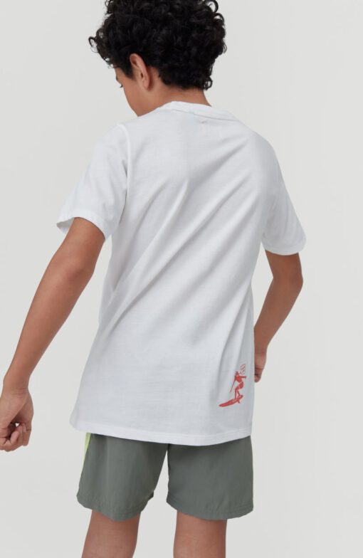 Camiseta O'NEILL manga corta niño surfera PALM SHORTSLEEVE T-SHIRT Powder white Ref. 1A2478 blanca palmera