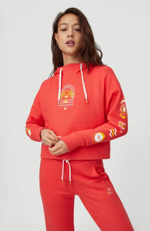 Sudadera O'NEILL con capucha para mujer CALI GRAPHIC HOODIE Hot coral Ref. 1A6434 coral