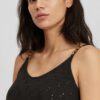 Top O'NEILL tirantes para mujer BEADED TANKTOP Black Out Ref. 1A6926 negro broderie anglaise