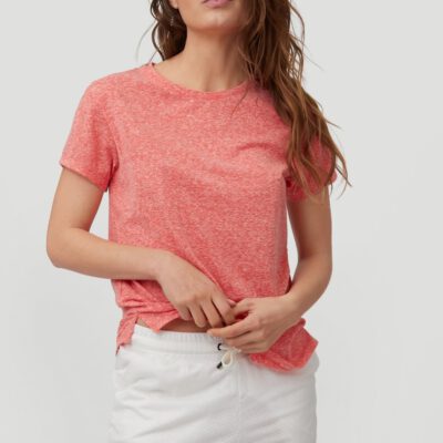 Camiseta O'NEILL Mujer manga corta ESSENTIALS T- SHIRT Lifestyle Hot coral Ref. 1A7324 Coral lisa