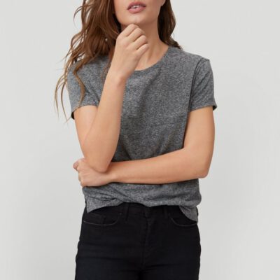 Camiseta O'NEILL Mujer manga corta ESSENTIALS T- SHIRT Lifestyle Asphalt Ref. 1A7324 gris oscura lisa