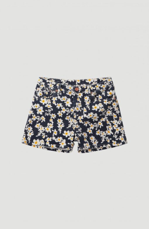 Pantalón corto O'NEILLL short para niña COLORED SHORTS Blue/yelow Ref. 1A7572 flores azul/amarillo