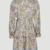 Vestido corto BILLABONG manga larga para mujer VACATIONER LONGSLEEVE MINI DRESS white with green Ref. 1A8966 flores Nueva colección 2021