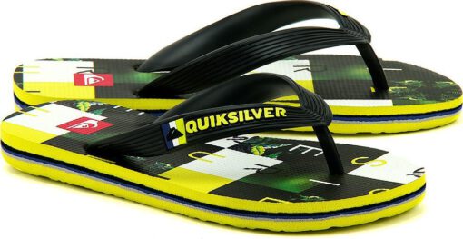 Sandalias QUIKSILVER Chanclas goma playa niño Molokai BLACK/YELOW (xkgw) Ref. AQBL100016 negro/amarilla cuadros