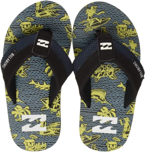 Sandalias BILLABONG Chanclas LONA playa niño Slappy mint yelow Ref. BIN2FF07 negra/amarilla aloha