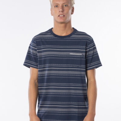 Camiseta RIP CURL hombre manga corta Searchers Jacquard Tee INDIGO Ref. CTEOT5 azul bolsillo pecho