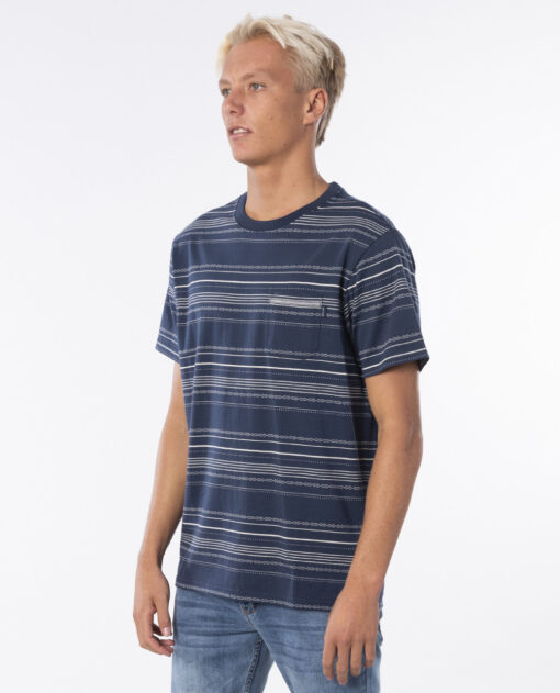 Camiseta RIP CURL hombre manga corta Searchers Jacquard Tee INDIGO Ref. CTEOT5 azul bolsillo pecho