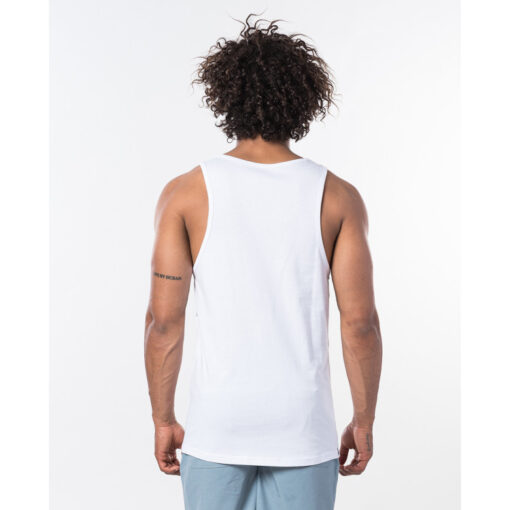 Camiseta RIP CURL hombre tirantes BUSY SESSION TANK Optical white Ref. CTEPD5 blanca bolsillo pecho TROPICAL