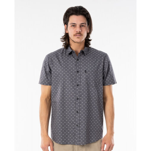 Camisa RIP CURL veraniega de Manga Corta Hombre Apex Wased Black Ref. CSHGG9 negra