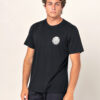 Camiseta RIP CURL hombre manga corta surfera Wettie Essential Black Ref. CTEST9 negra logo pecho y espalda