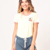 Camiseta RIP CURL surfera manga corta para mujer Golden State Ringer Yelow Ref. GTEZB5 amarilla playa aloha