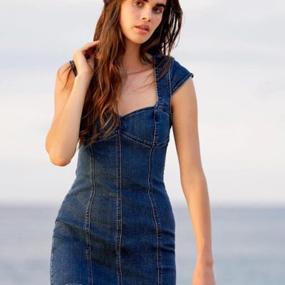 Vestido volcom Tejano Mujer IM NOT SWEET DRESS - PREMIUM WASH BLUE jeans Ref. B1341905 Azul tejano