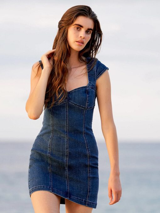 Vestido volcom Tejano Mujer IM NOT SWEET DRESS - PREMIUM WASH BLUE jeans Ref. B1341905 Azul tejano