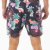 Bañador corto RIP CURL surfero para hombre Beach Party Volley Black Ref. CBOQK9 negro flores tropical