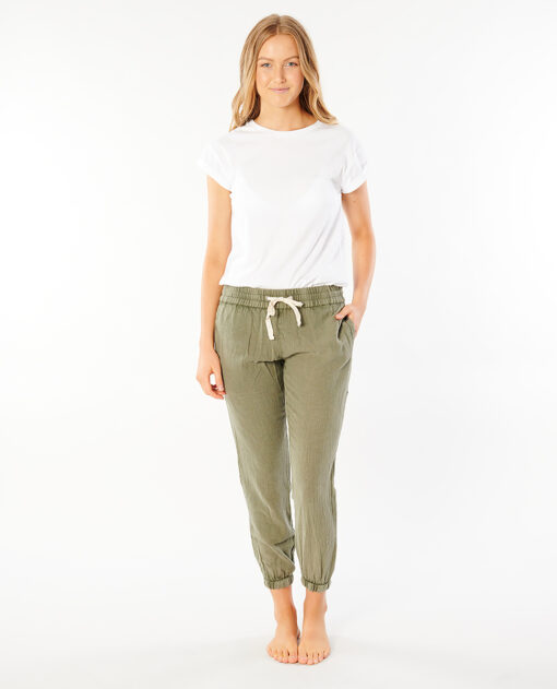 Pantalón fluido RIP CURL práctico y cómodo para Mujer Classic Surf Vetiver Ref. GPANE9 Verde oliva