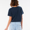 Camiseta top RIP CURL surfera manga corta para mujer Crop Golden State Navy Ref. GTEKT9 azul playa aloha