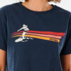 Camiseta top RIP CURL surfera manga corta para mujer Crop Golden State Navy Ref. GTEKT9 azul playa aloha