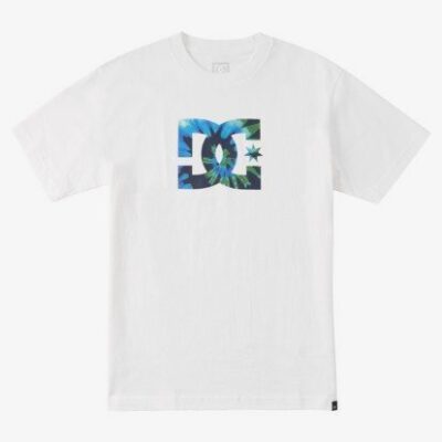 Camiseta DC Shoes hombre manga corta STAR TIE DYE White Ref. ADYZT04885 blanca logo pecho