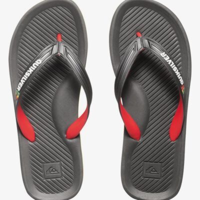 Sandalias QUIKSILVER Chanclas goma playa niño Haleiwa BLACK/RED/YELLOW (xkry) Ref. AQBL100012 negro