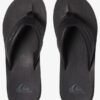 Sandalias QUIKSILVER Chanclas cuero sintético Hombre Carver Nubuck DEMITASSE - SOLID BLACK (sbkm) Ref. AQYL100623 negra