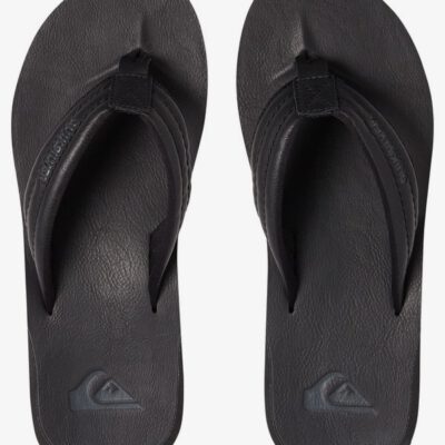 Sandalias QUIKSILVER Chanclas cuero sintético Hombre Carver Nubuck DEMITASSE - SOLID BLACK (sbkm) Ref. AQYL100623 negra