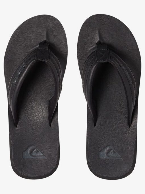 Sandalias QUIKSILVER Chanclas cuero sintético Hombre Carver Nubuck DEMITASSE - SOLID BLACK (sbkm) Ref. AQYL100623 negra