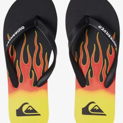 Sandalias QUIKSILVER Chanclas goma playa Hombre Molokai Fire BLACK/YELLOW/RED (xkyr) Ref. AQYL100807 negro/fuego