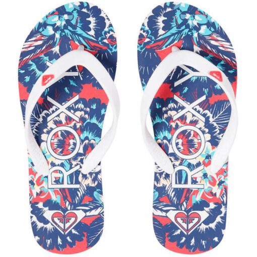 Sandalias ROXY Chanclas goma playa niña Tahiti (HMT) Ref. ARGL100181 Rosa/Azul flores tropicales