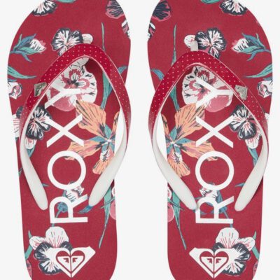 Sandalias ROXY Chanclas goma playa niña/mujer Pebbles Flip-Flops CERISE (cri) Ref. ARGL100264 cereza Estampadas flores