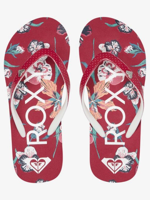 Sandalias ROXY Chanclas goma playa niña/mujer Pebbles Flip-Flops CERISE (cri) Ref. ARGL100264 cereza Estampadas flores