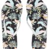 Sandalias ROXY Chanclas goma cruzadas playa Mujer Portofino BLACK SMASHUP (ksm) Ref. ARJL100870 flores tropical