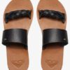 Sandalias ROXY Chanclas trenzada cuero sintético dedo Mujer Black (blk) Ref. ARJL200523 negras