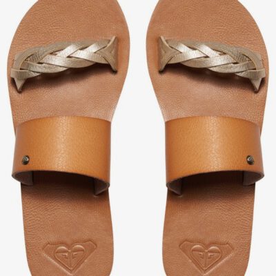 Sandalias ROXY Chanclas trenzada cuero sintético dedo Mujer Tess TAN (bronceado) Ref. ARJL200523 marrón claro