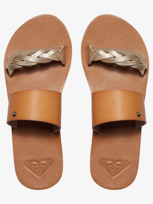 Sandalias ROXY Chanclas trenzada cuero sintético dedo Mujer Tess TAN (bronceado) Ref. ARJL200523 marrón claro