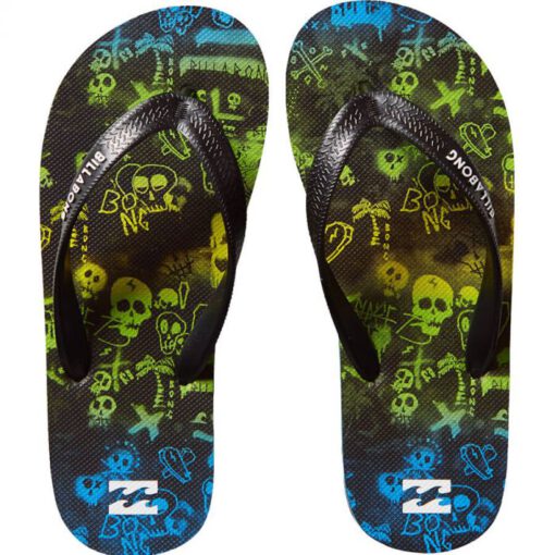 Sandalias BILLABONG Chanclas goma playa niño Tides Bad Billys multi Ref. BIC2FF03 negra calaveras