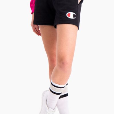 Pantalón corto CHAMPION mujer tirantes cintura racer DOUBLE WAISTBAND SHORTS Black Ref. 112648 negro