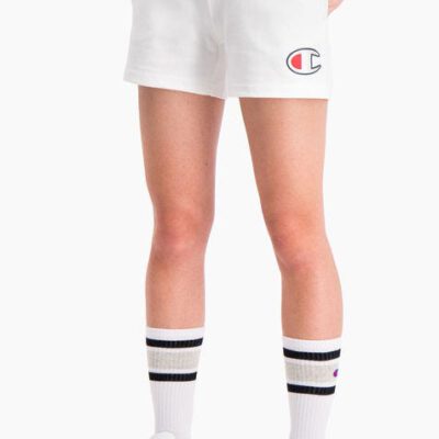 Pantalón corto CHAMPION mujer tirantes cintura racer DOUBLE WAISTBAND SHORTS White Ref. 112648 blanco