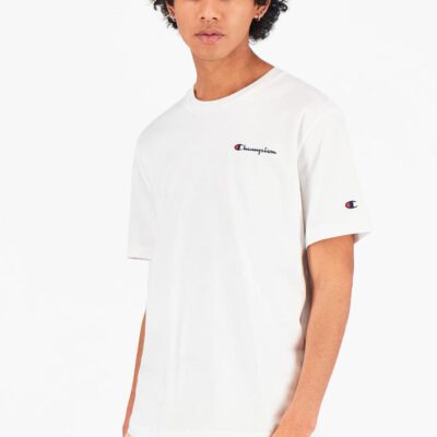 Camiseta CHAMPION Hombre manga corta Cuello redondo SMALL SCRIPT LOGO T-SHIRT White Ref. 215940 blanco