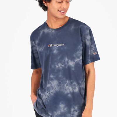 Camiseta CHAMPION Hombre manga corta Cuello redondo TIE DYE T-SHIRT Dark Turquoise Ref. 216164 Azul degradado