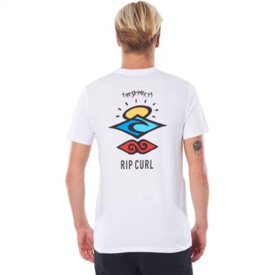 Camiseta RIP CURL hombre manga corta surfera Search Logo Tee White Ref. CTEOL9 blanca