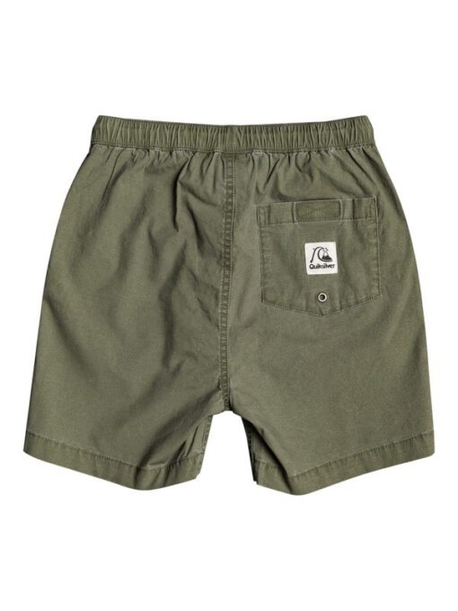 Pantalón corto niño QUIKSILVER Short elástico Taxer FOUR LEAF CLOVER (gph0) Ref. EQBWS03330 verde caqui