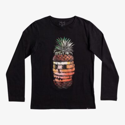 Camiseta QUIKSILVER manga larga niño Classic Hot Pineapple BLACK (kvj0) Ref. EQBZT03574 Negra piña