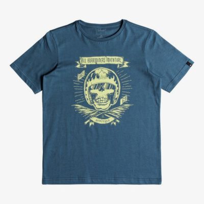 Camiseta QUIKSILVER manga corta niño surfera Classic Makau Ola REAL TEAL (bpr0) Ref. EQBZT03671 azul calvera