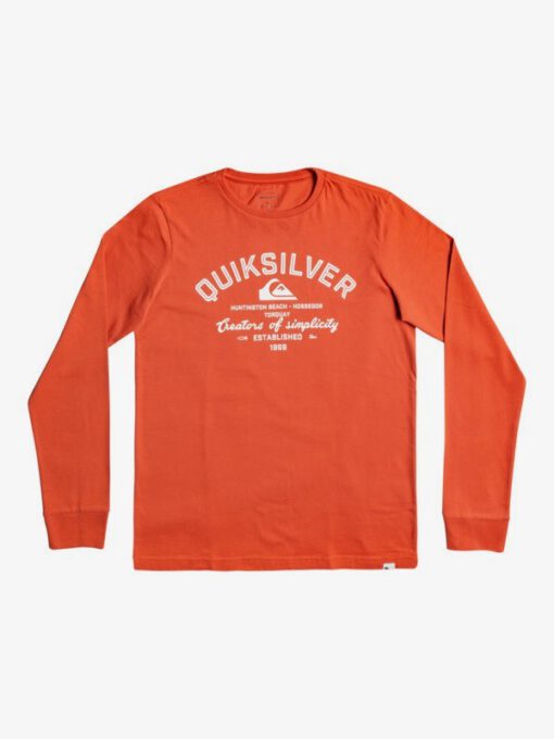 Camiseta QUIKSILVER manga larga niño surfera Creators Of Simplicity (nnh0) Ref. EQBZT04239 naranja logo pecho