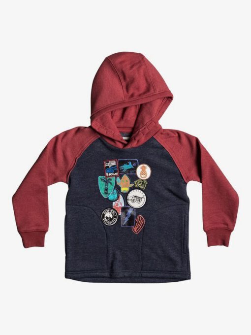 Sudadera niño Quiksilver con capucha Minbu AZUL MARINO BLAZER HEATHER (byjh) Ref. EQKFT03229 roja/marino divertida