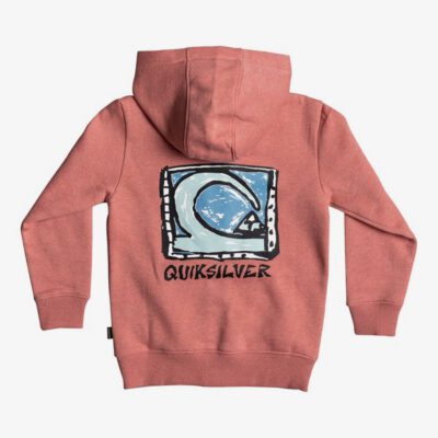 Sudadera niño Quiksilver con capucha y cremallera MINERAL RED HEATHER (mmzh) Ref. EQKFT03240 roja divertida