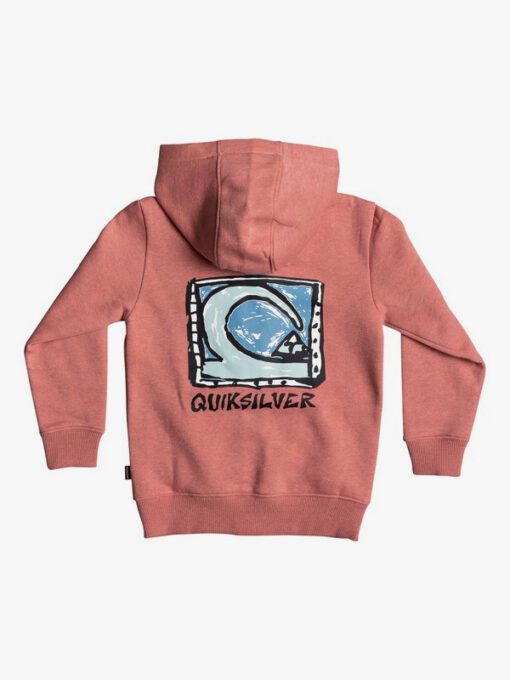 Sudadera niño Quiksilver con capucha y cremallera MINERAL RED HEATHER (mmzh) Ref. EQKFT03240 roja divertida