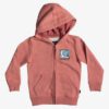 Sudadera niño Quiksilver con capucha y cremallera MINERAL RED HEATHER (mmzh) Ref. EQKFT03240 roja divertida