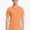 Polo Hombre Quiksilver manga corta Acid Sun APRICOT BUFF (nlf0) Ref. EQYKT03967 naranja liso básico