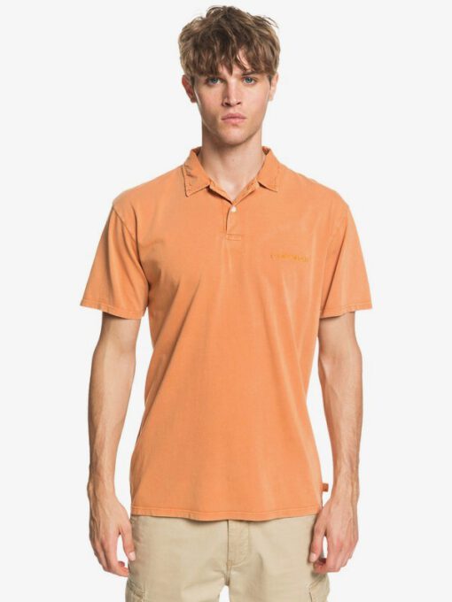 Polo Hombre Quiksilver manga corta Acid Sun APRICOT BUFF (nlf0) Ref. EQYKT03967 naranja liso básico